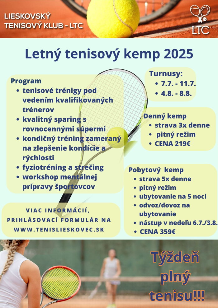 tenisový kemp